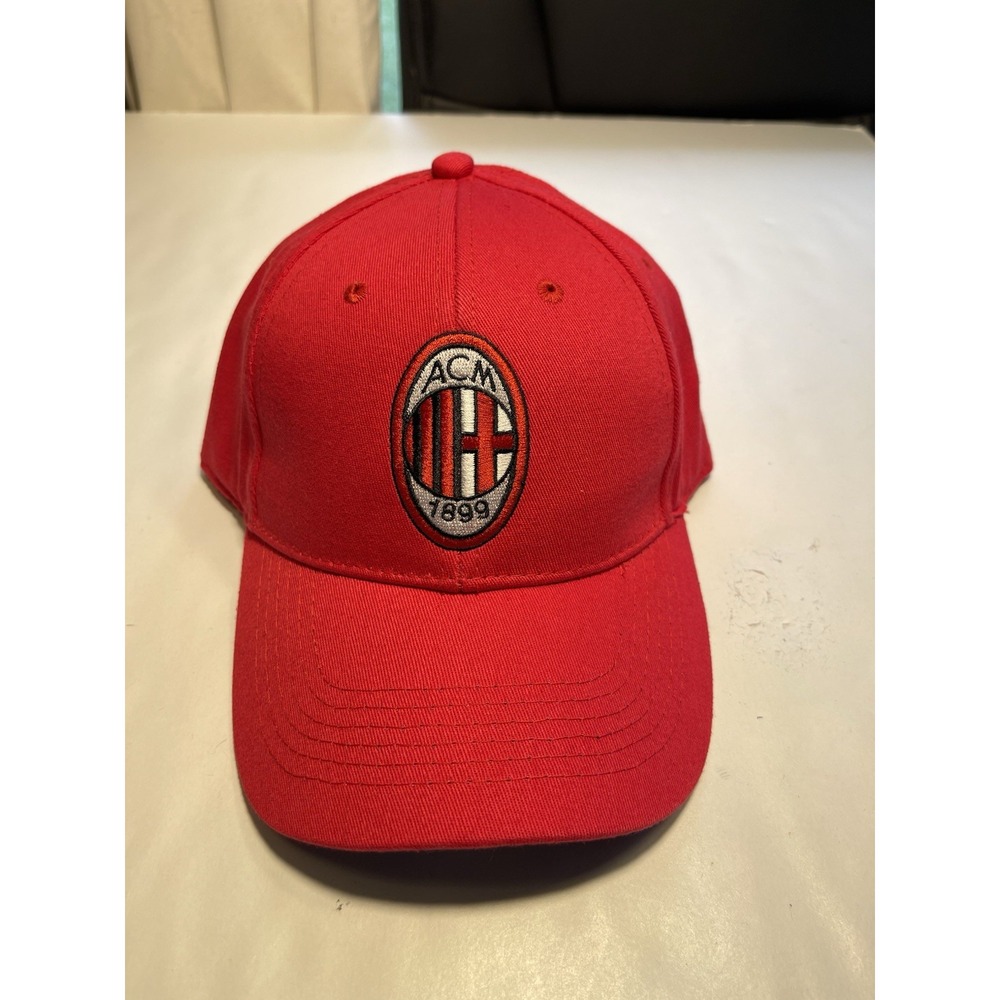 AC Milan Football Club Men's SnapBack Hat Cap Italian League Red One Size New
